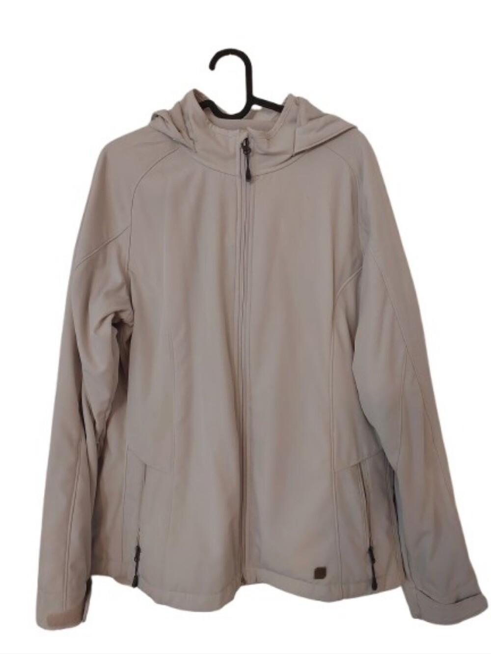 Light Beige Women’s Hooded Zip Jacket Size Xl